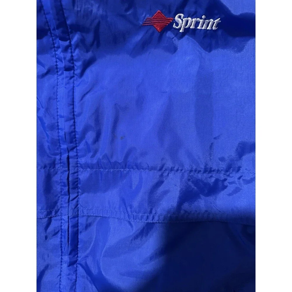 Vintage 90s Sprint Corporate Windbreaker Tri-Mountain Blue XL Techwear